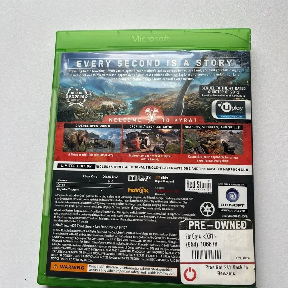 Far Cry 4 Limited Edition for Xbox One - Green Case